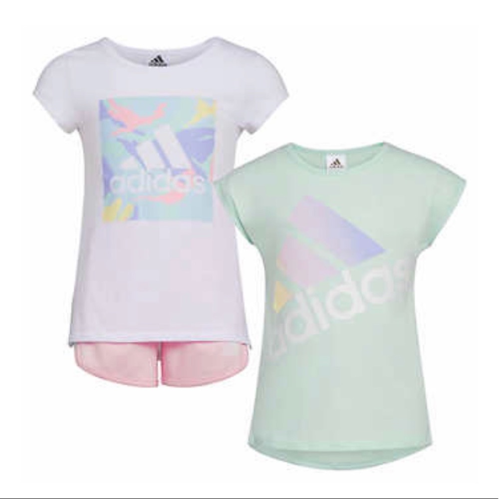 Adidas Toddler's Kids 3-Piece Activewear/Everyday Wear Set, White Set, size 4T